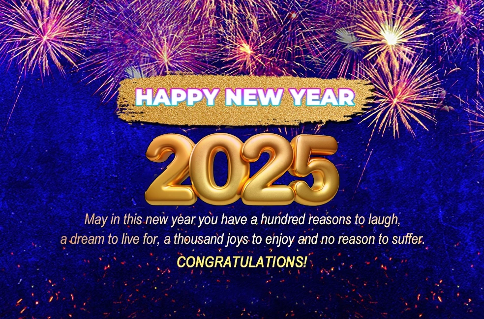 firework happy new year 2025 wishes message image