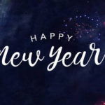 Happy New Year Typography with Fireworks cover photo