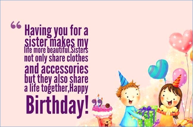 Happy Birthday Wishes Sister