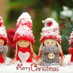 Merry Christmas wishes with beautiful dolls wallpaper