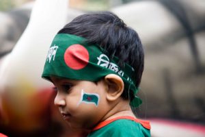 cute boy on victory day