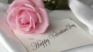 Romantic-Happy-Valentines-Day-Wishes-Card-With-Pink-Rose-Image