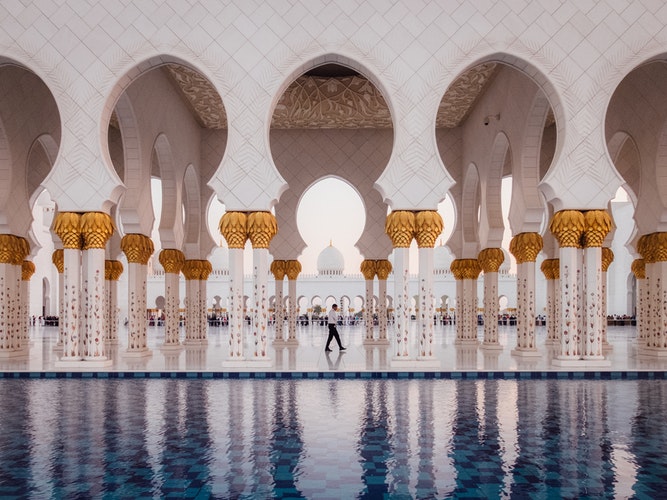 Walking Through A Mosque