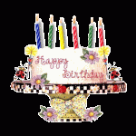 Cake with the inscription “happy birthday” on a transparent background