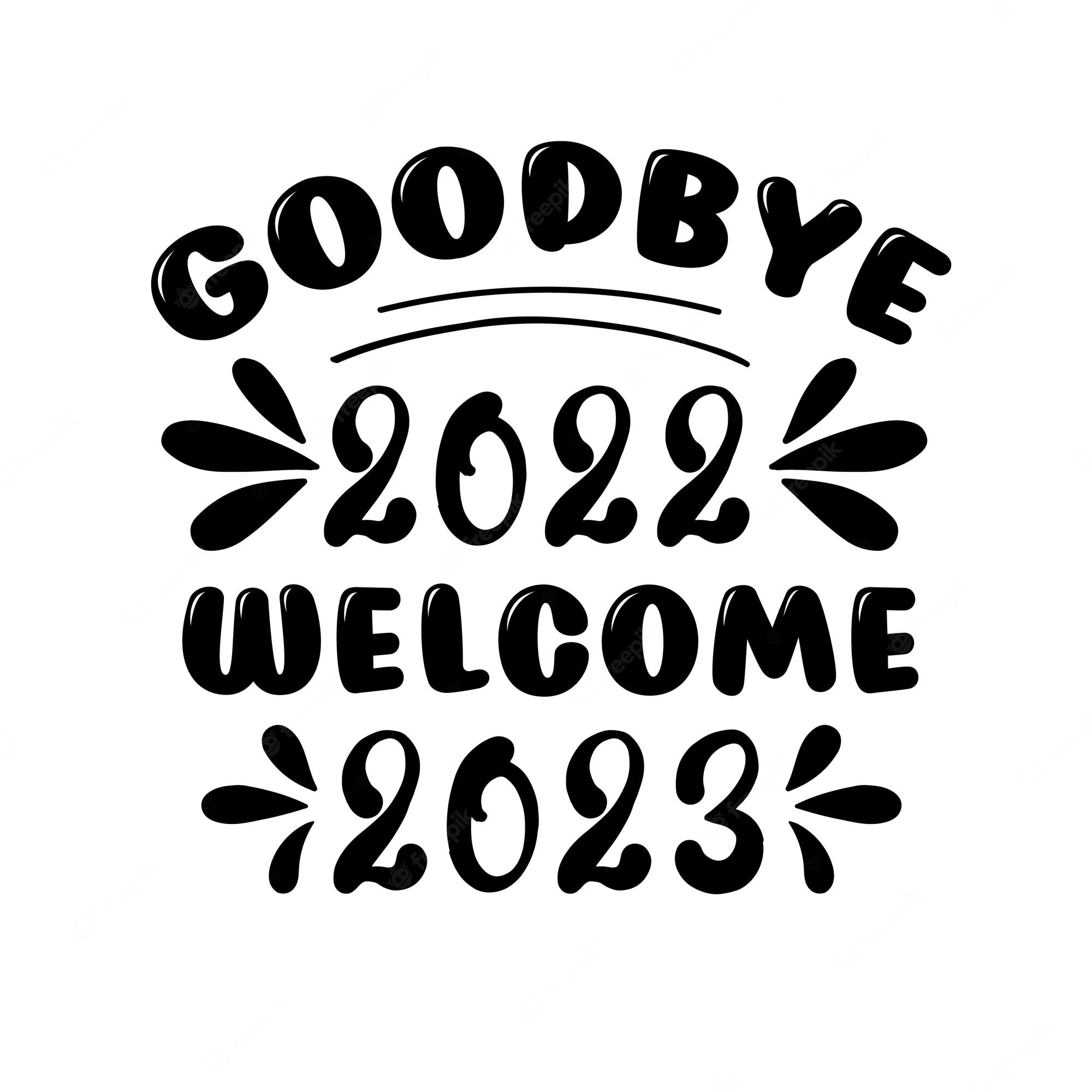 goodbye 2022 welcome 2023 design