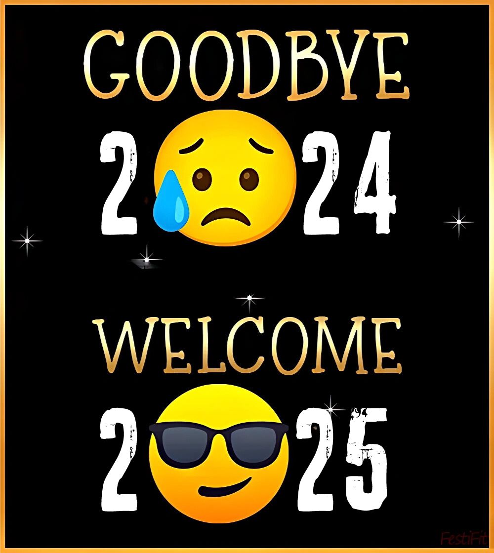 goodbye 2024 welcome 2025 emoji reaction