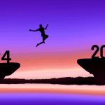 goodbye 2024 welcome 2025 jumping cliff