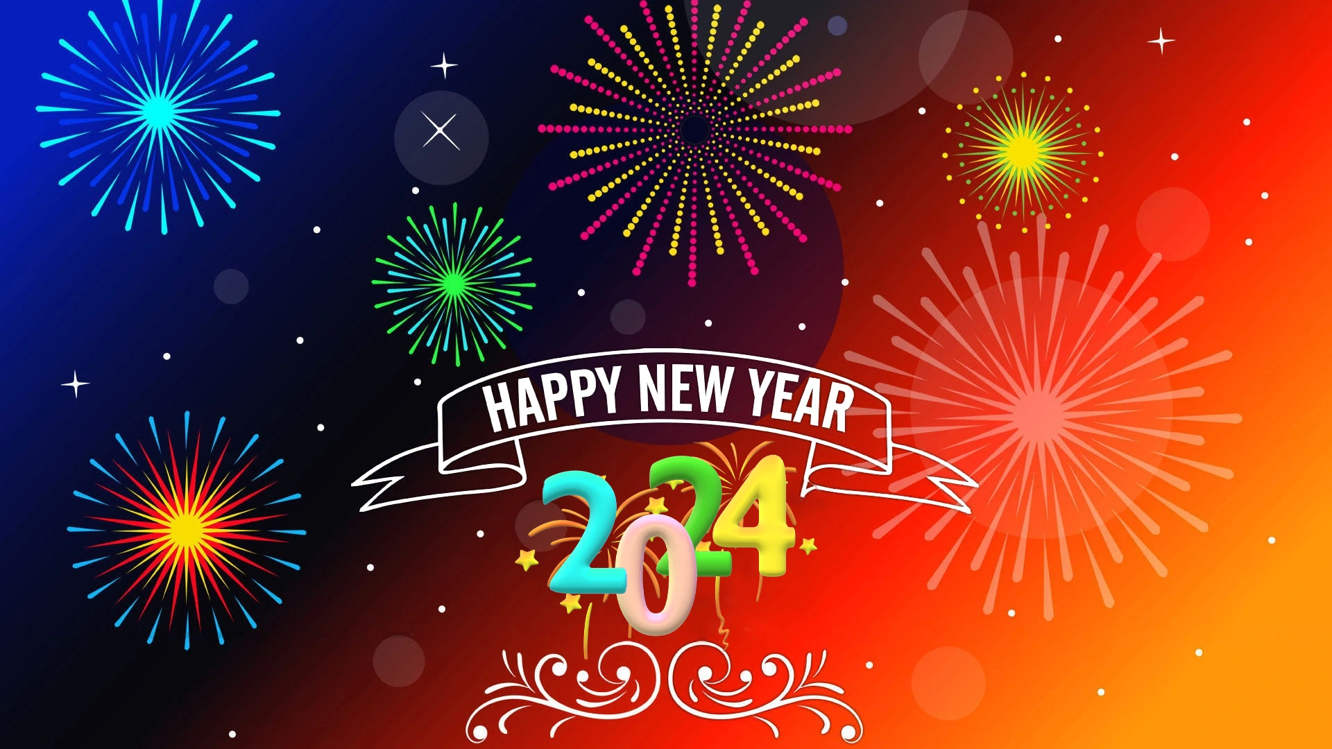 Happy New Year 2024 firework Wallpaper HD for mobile phone 1920x1200 1 1920x1080 1