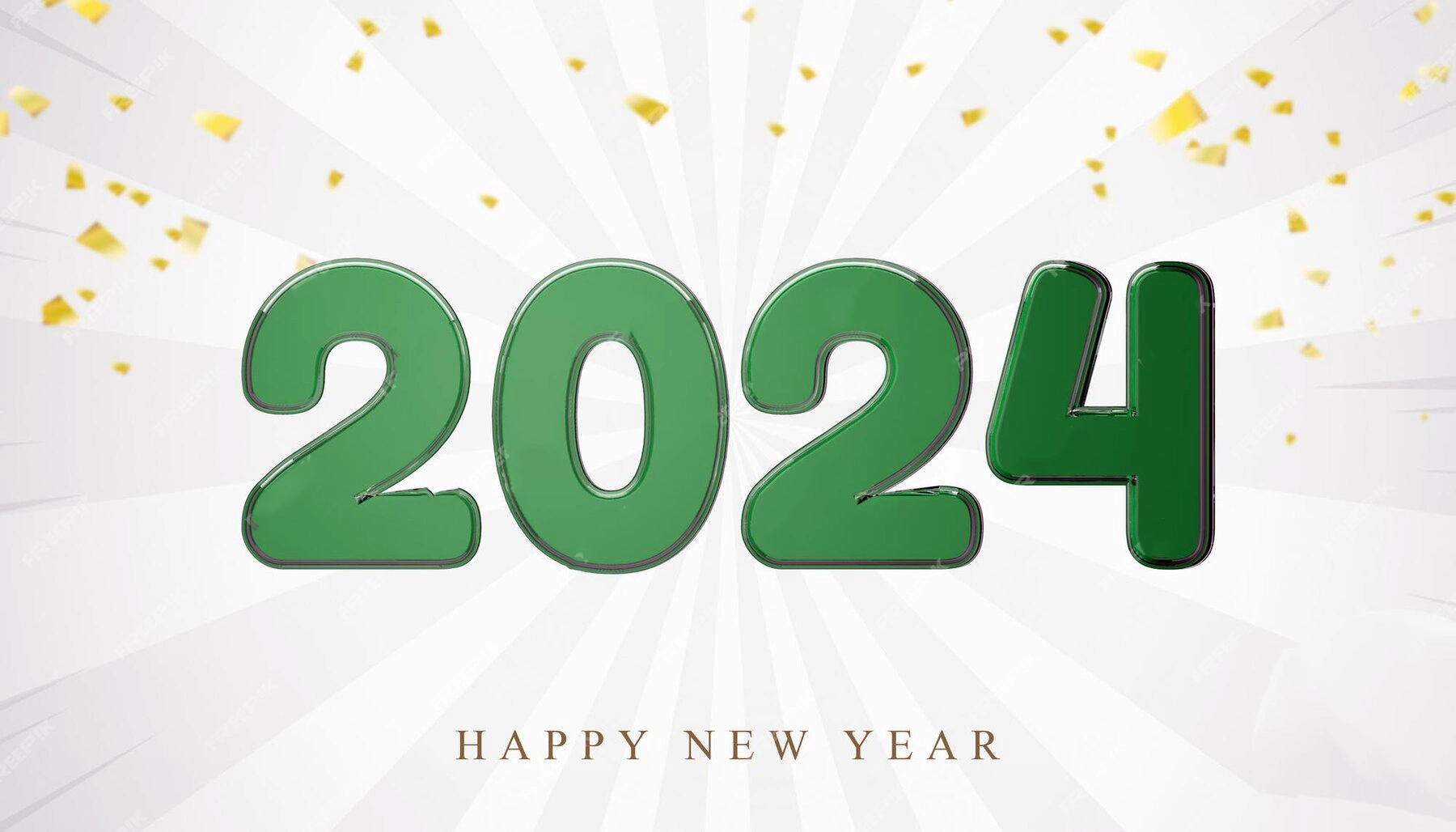 2024 happy new year 3d image 2