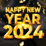Happy New Year 2024 Golden Party Text Effect 5