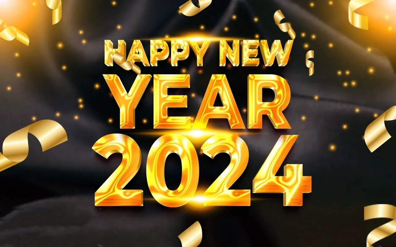 Happy New Year 2024 Golden Party Text Effect 5