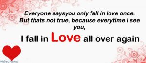 I fall in love all over again