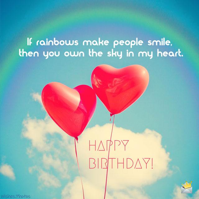 Birthday Wishes For Girlfriend Pictures, Images, Graphics,,If Rainbow Make People Smile
