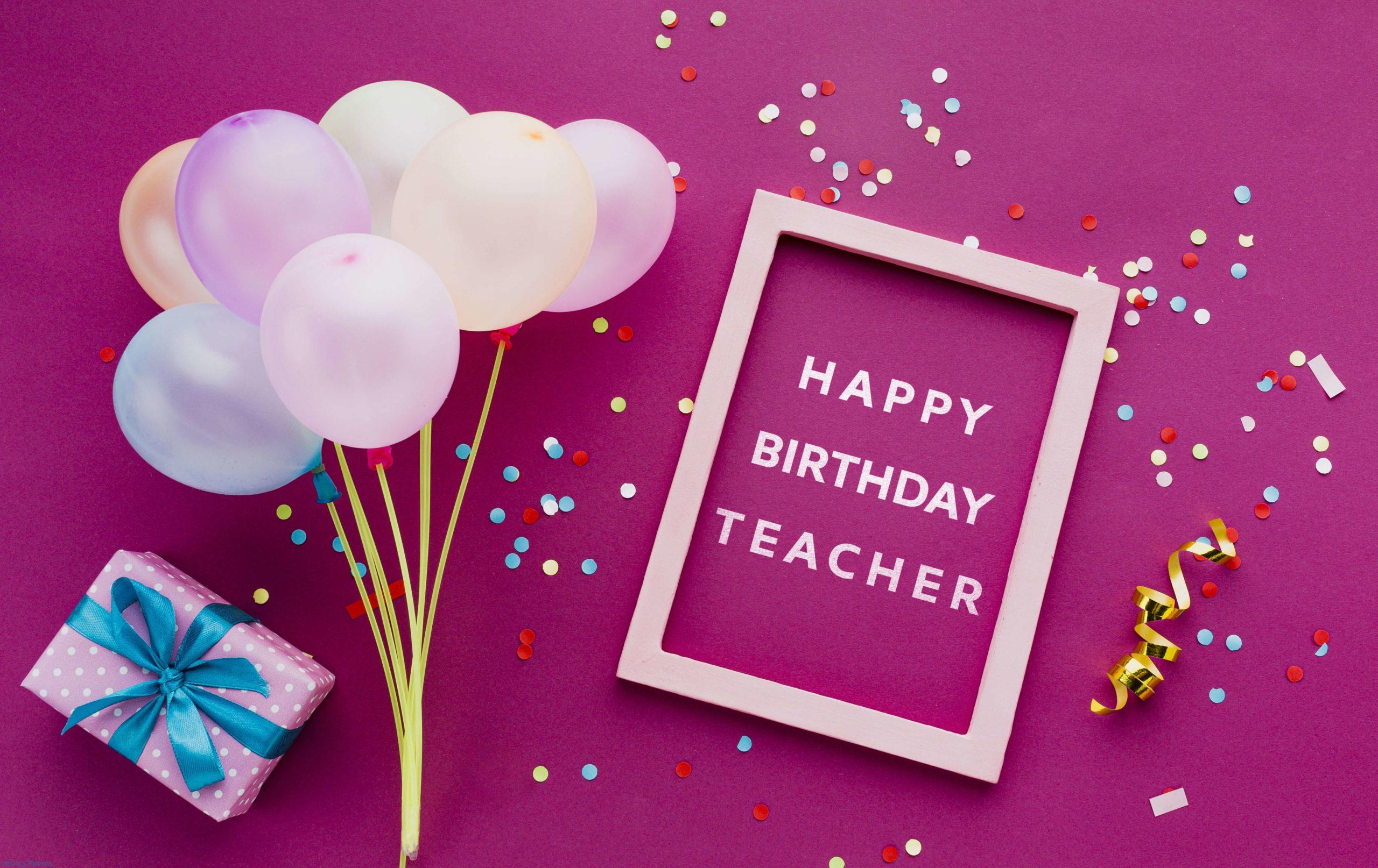 Happy Birthday Teacher Image Card