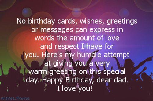 Heart Touching Birthday Wishes Image For Dad