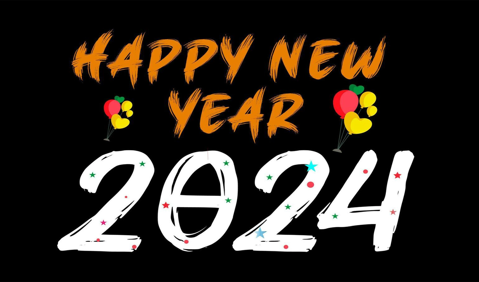 happy new year 2024 greeting card banner poster free free vector