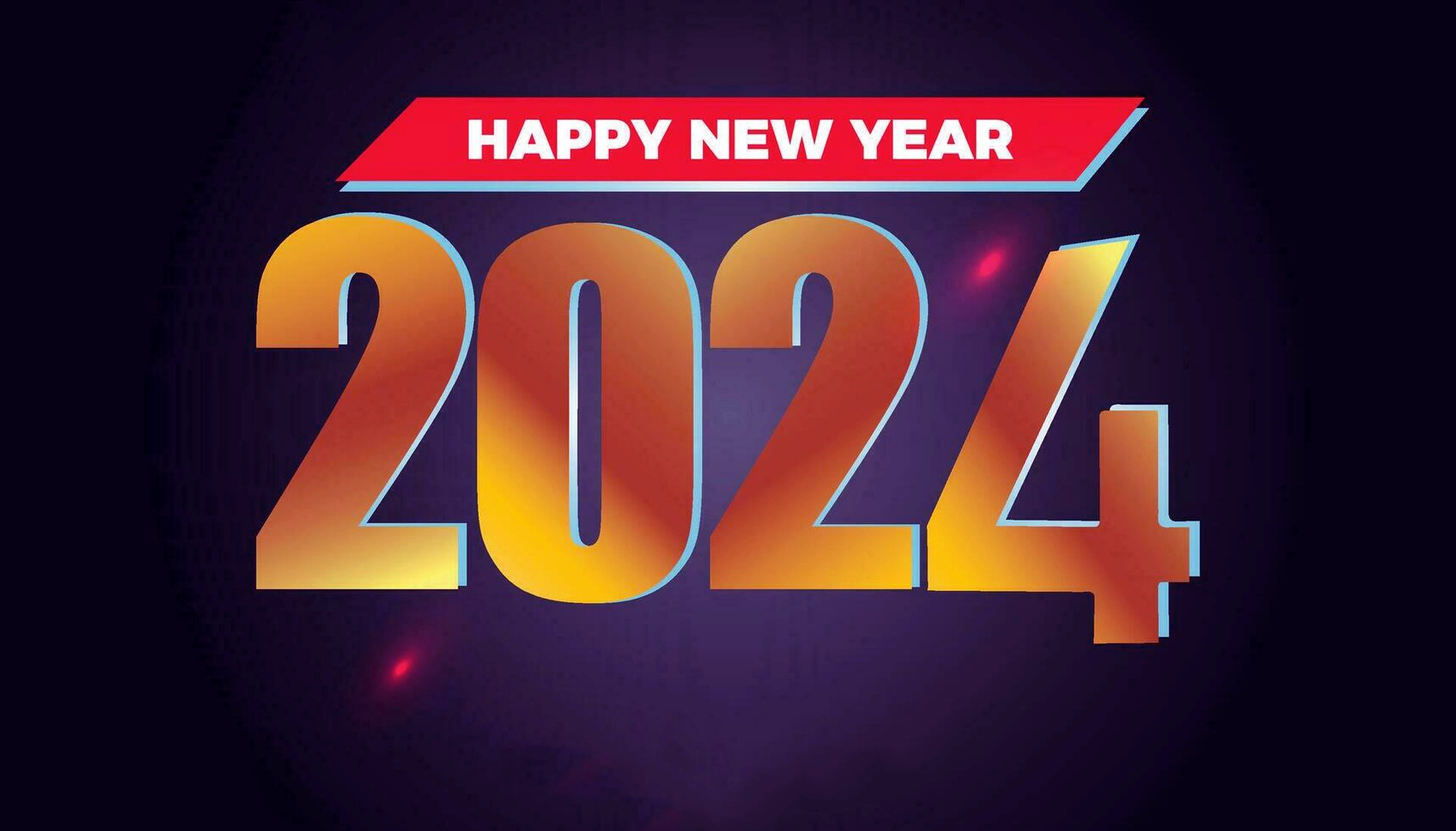 happy new year 2024 number with luxury shiny glitter for a happy new year banner poster greeting and celebration free vector