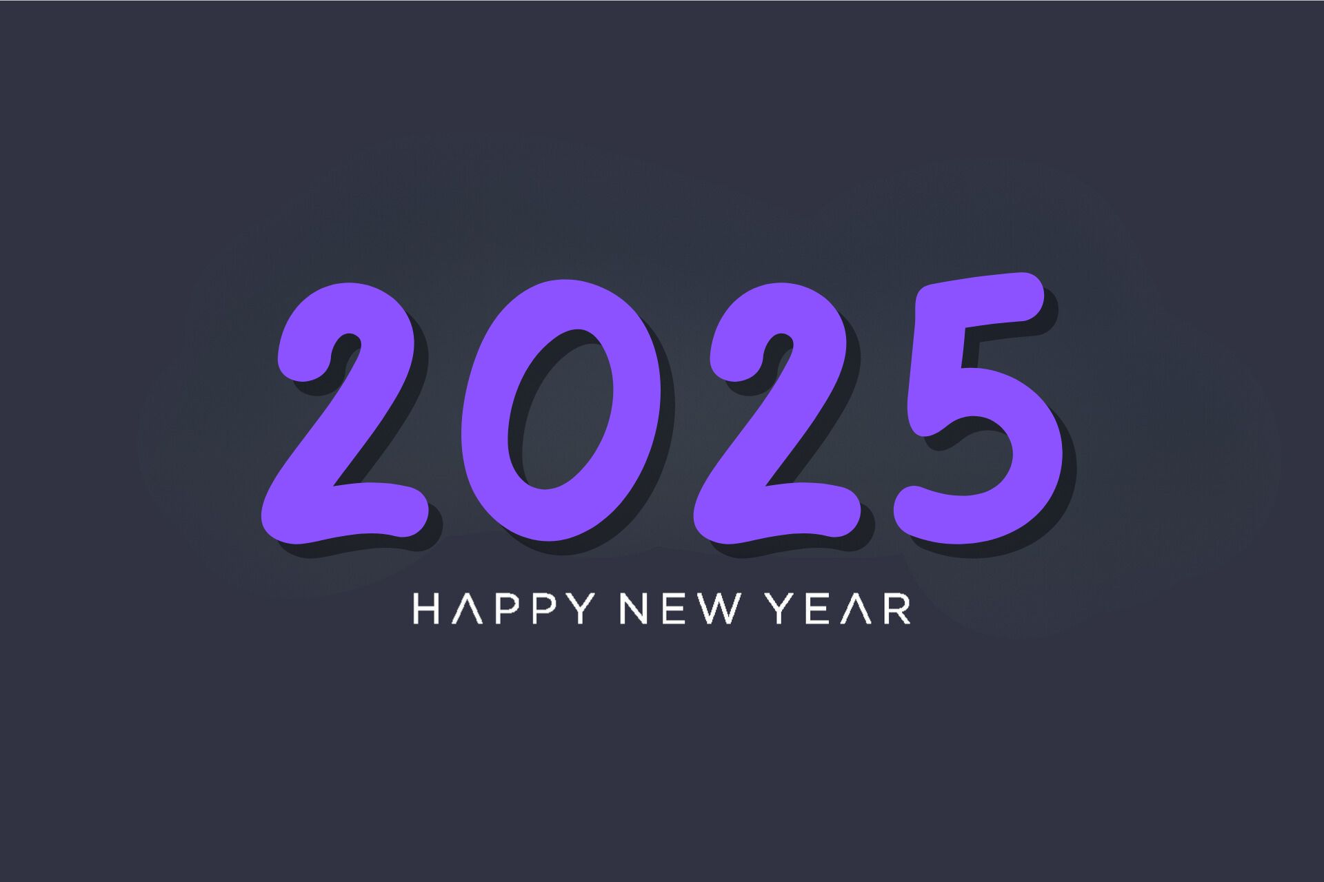 happy new year 2025 design template elegant numbers thin dark background for poster greeting card and calendar free vector