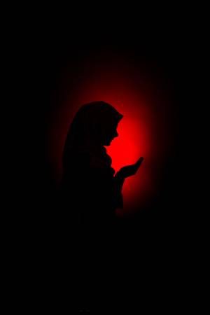 Muslim Woman Praying To Allah