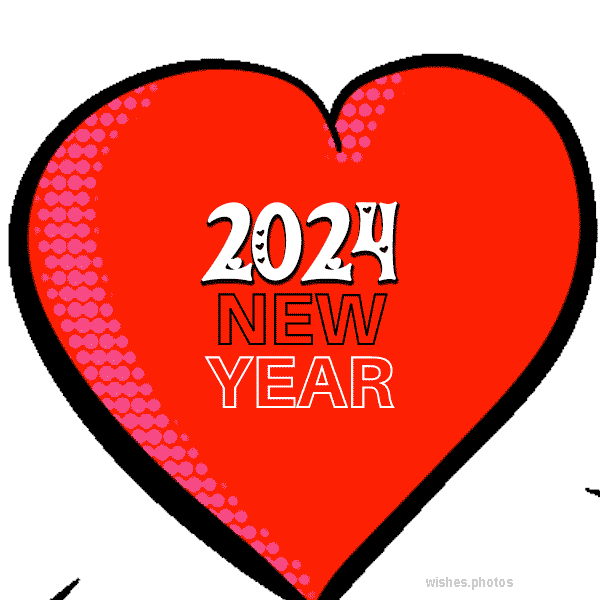 new year 2024 love hearts gifs