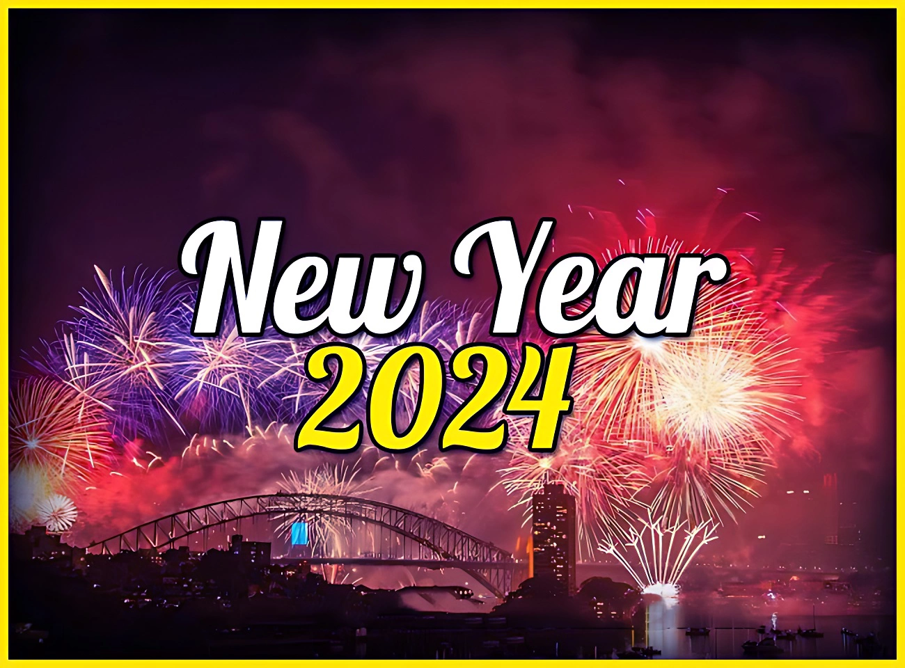 2024 New Year eve's firework image for wallpaper