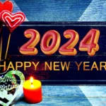 2024 new year colours vivid background and black board banner wallpaper