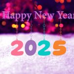 Happy new year 2025 image with snow background wallpaper