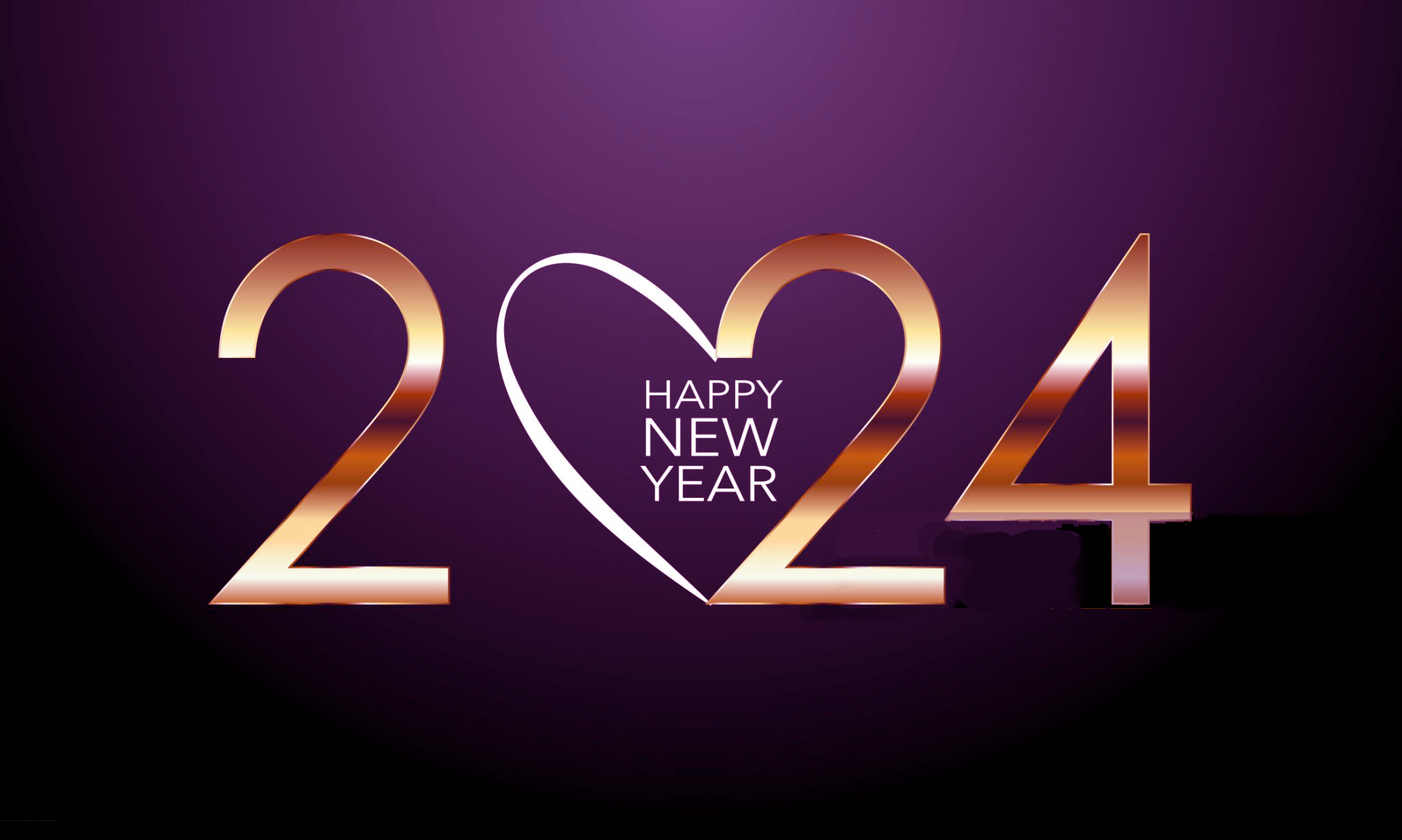 Happy New Year 2024 Greeting Card Background