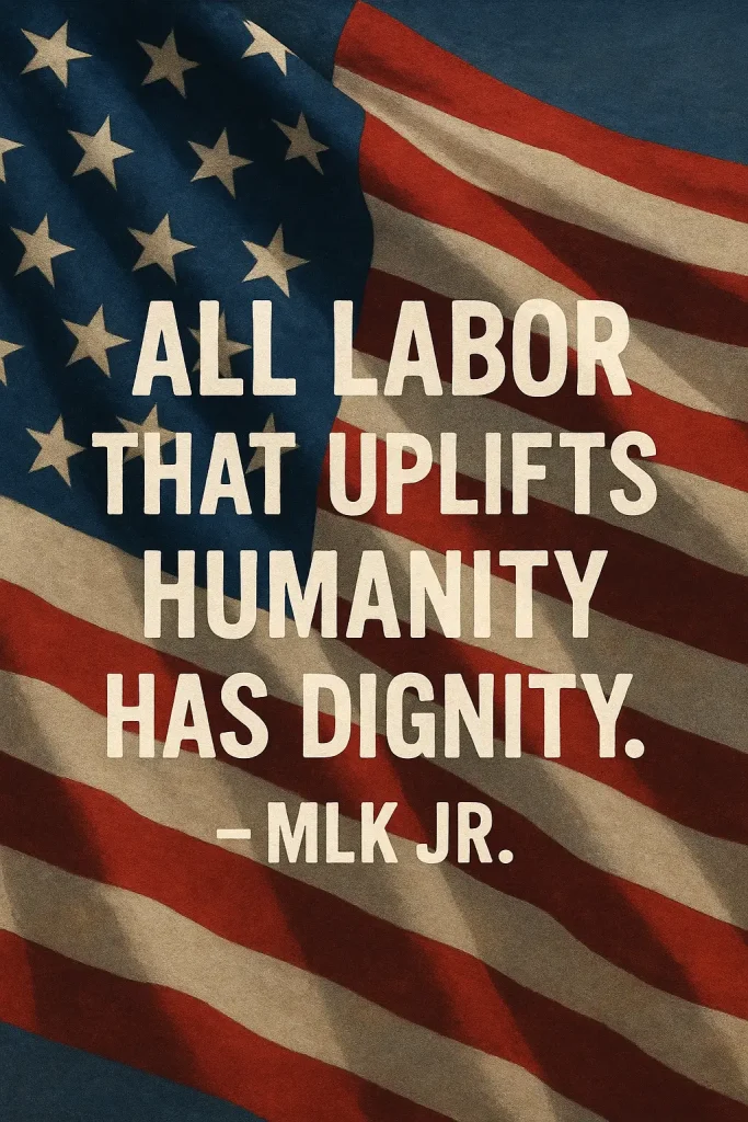 All labor that uplifts humanity has dignity. – MLK Jr.
