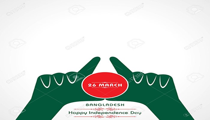 independence day concept with bangladesh national flag pattern