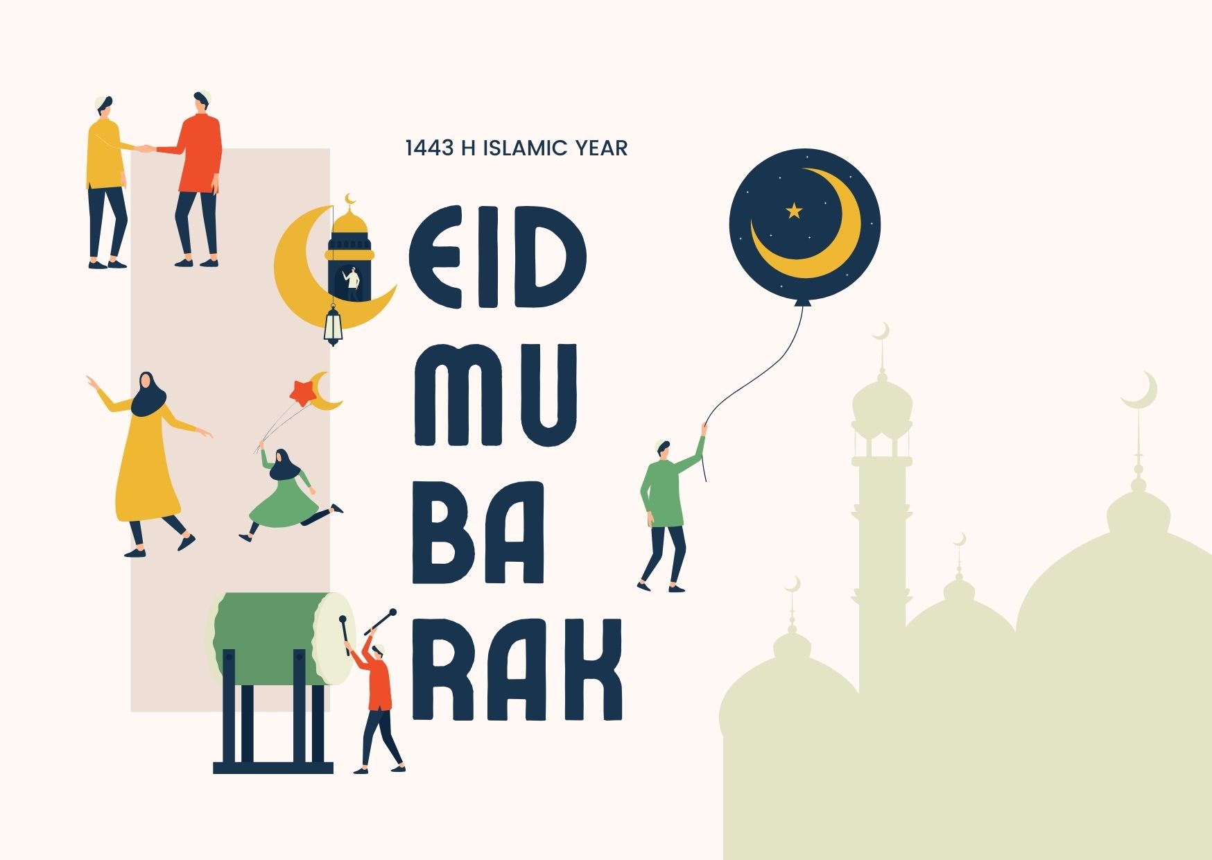 eid greeting card vector art, icons, and graphics for free download (28)