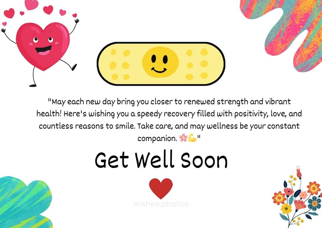 Colorful Simple Get Well Soon Card