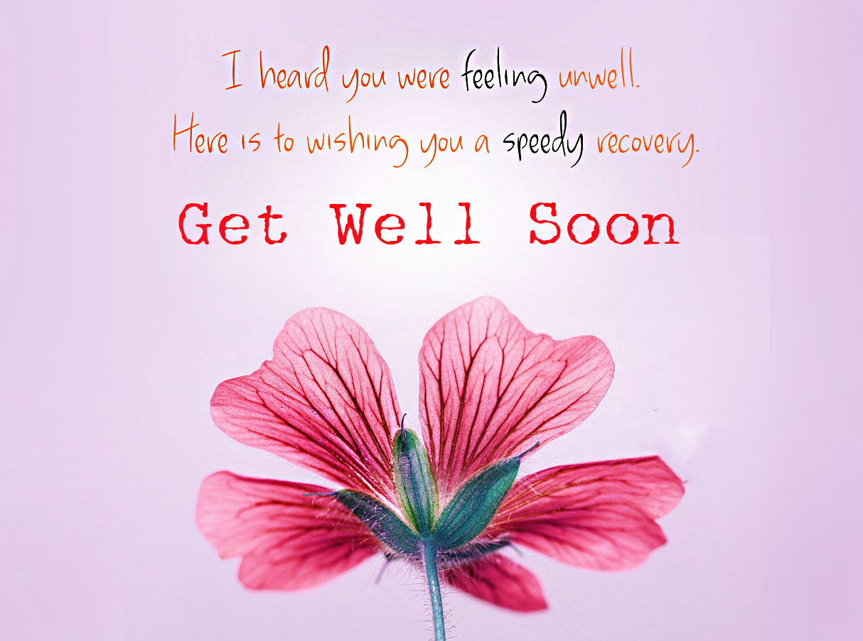 Get Well Soon I Heard You Were Feeling Unwell, Here Is To Wishing ...