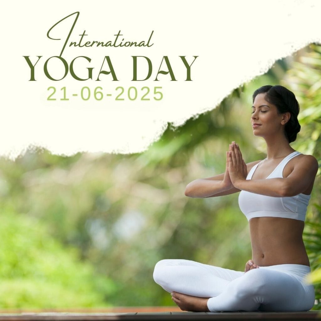 Happy International Yoga Day 2025 greeting images with nature backgrounds