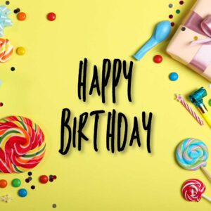 Birthday Wishes For Best Friend 3 1 Fun Happy Birthday Image with Candy & Lollipops | Colorful Wishes