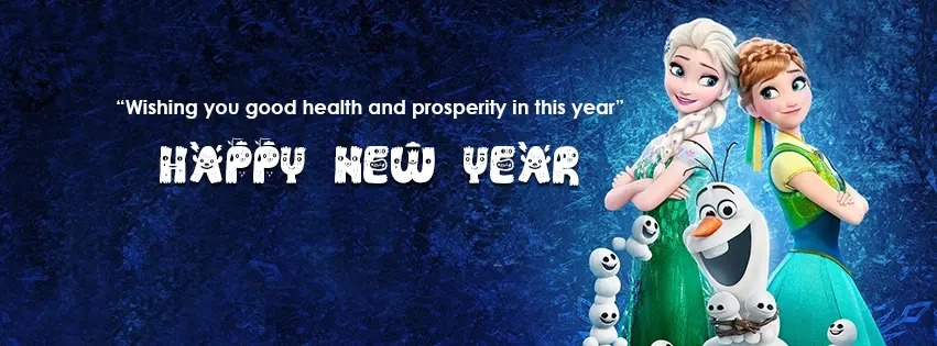 New Year Facebook Covers for Girls in Animated theme