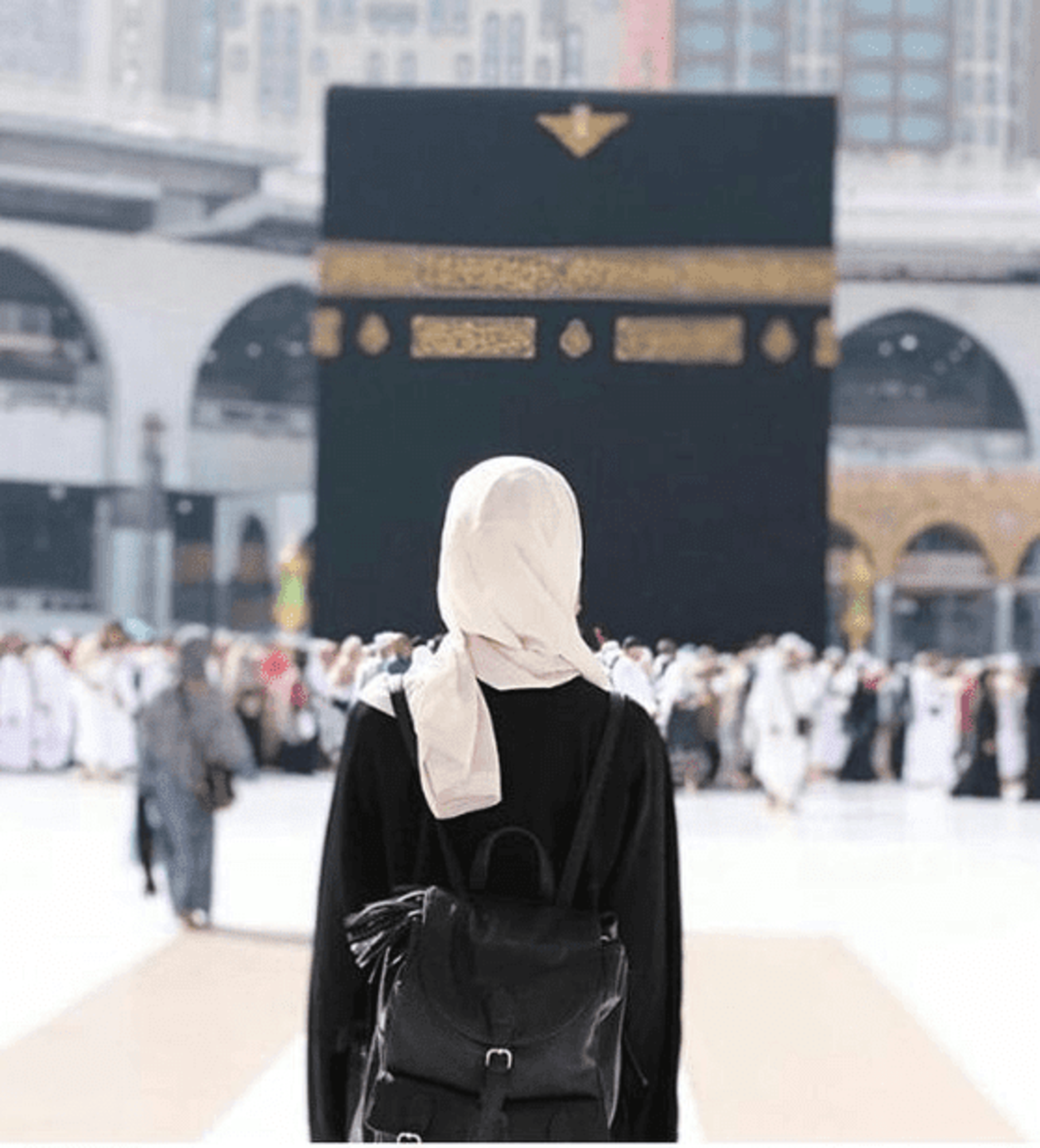 islamic dp whatsapp dp islamic images  ( A girl front of Kaaba)