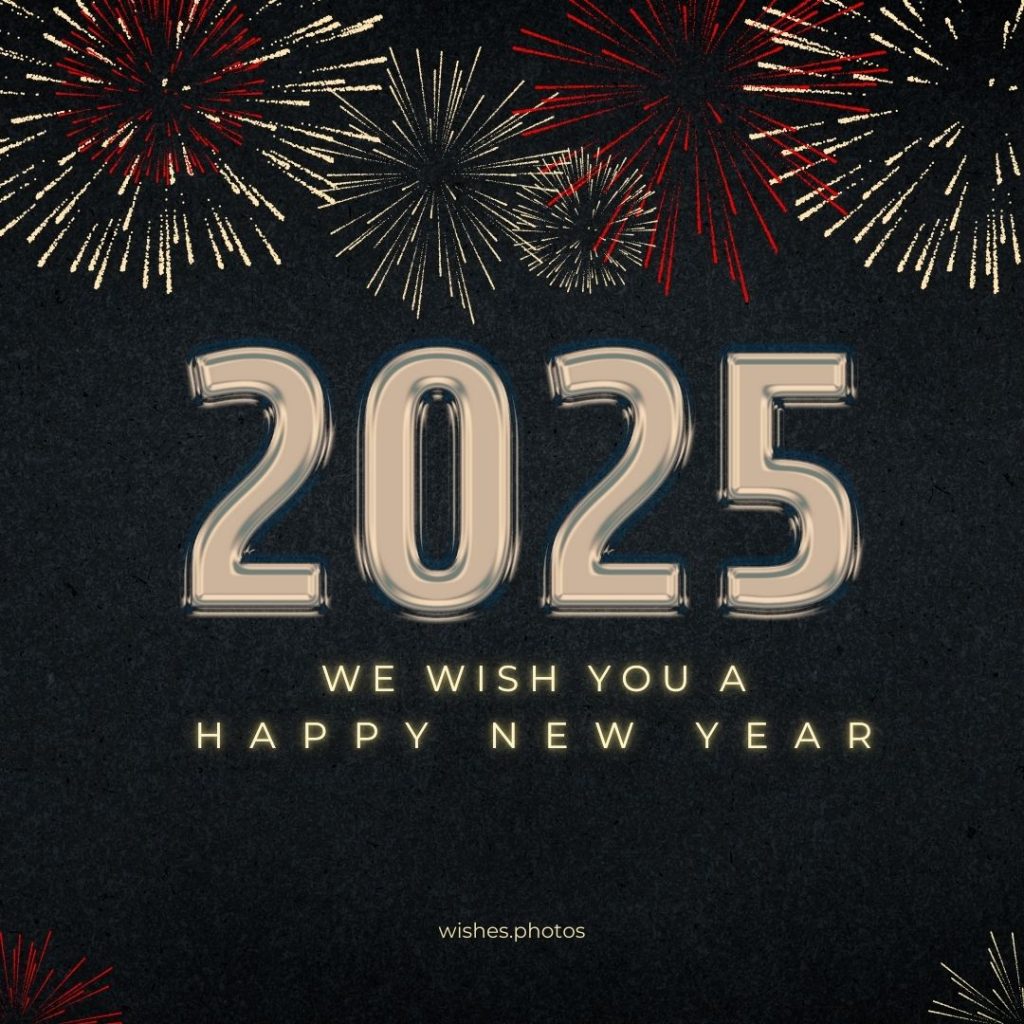 we wish you a happy new year 2025 greeting card vector