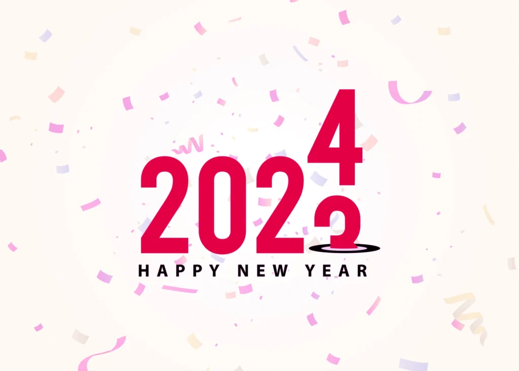 2023 changing into 2024 happy new year celebrating image for social media