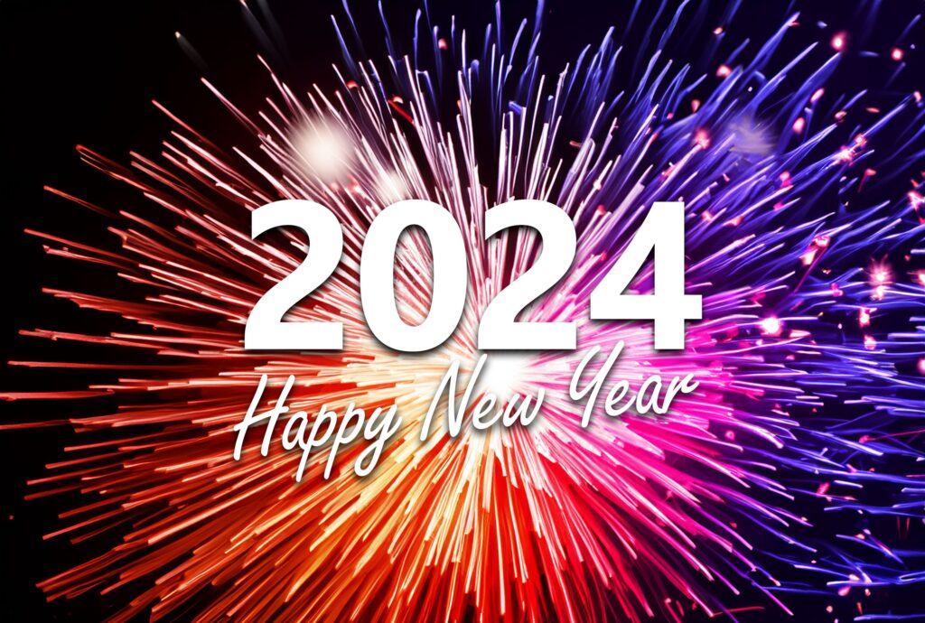 Free download HD 2024 new years eve top quality fireworks background image