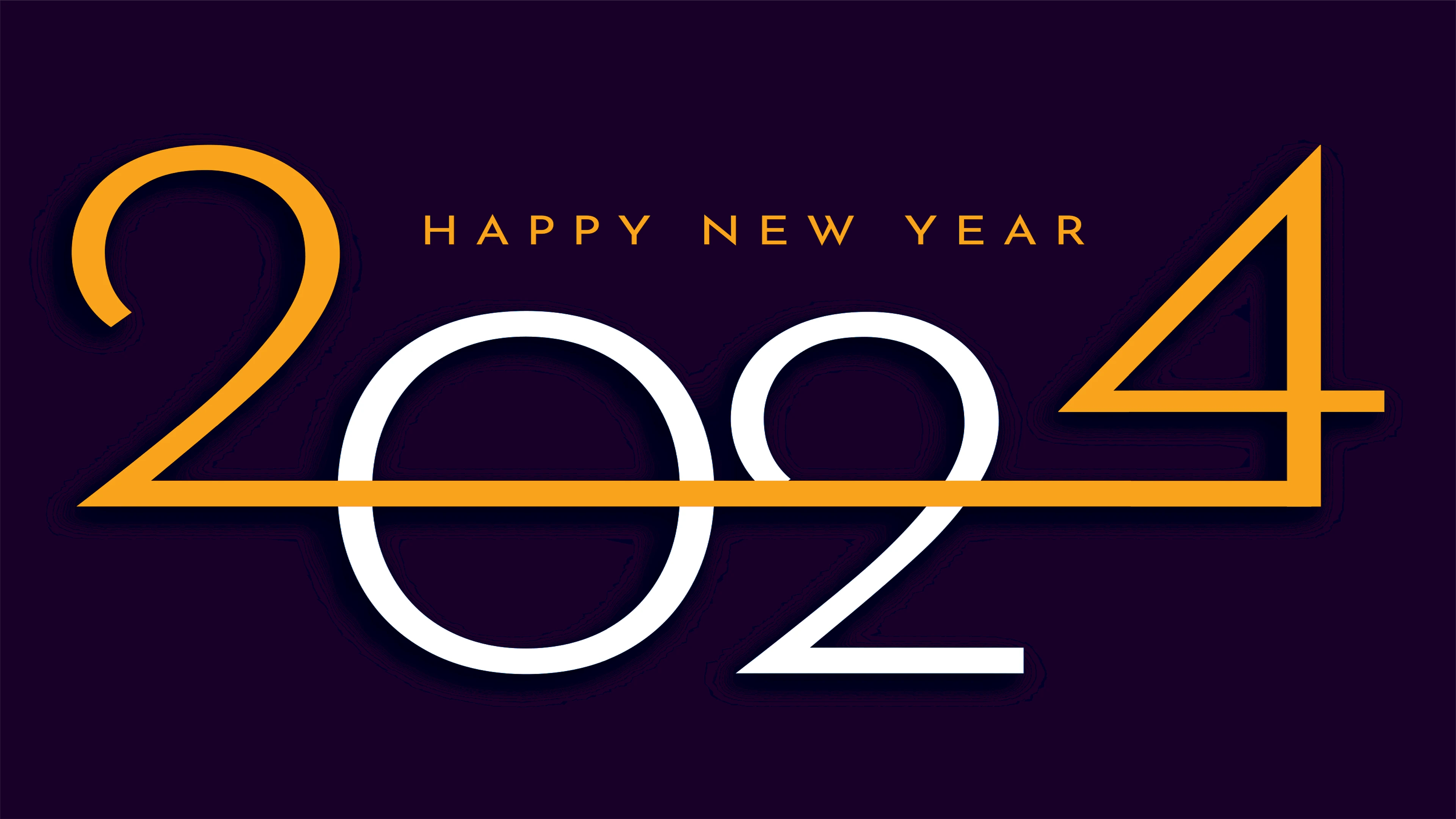 Free vector modern purple black and red yellow happy new year background design