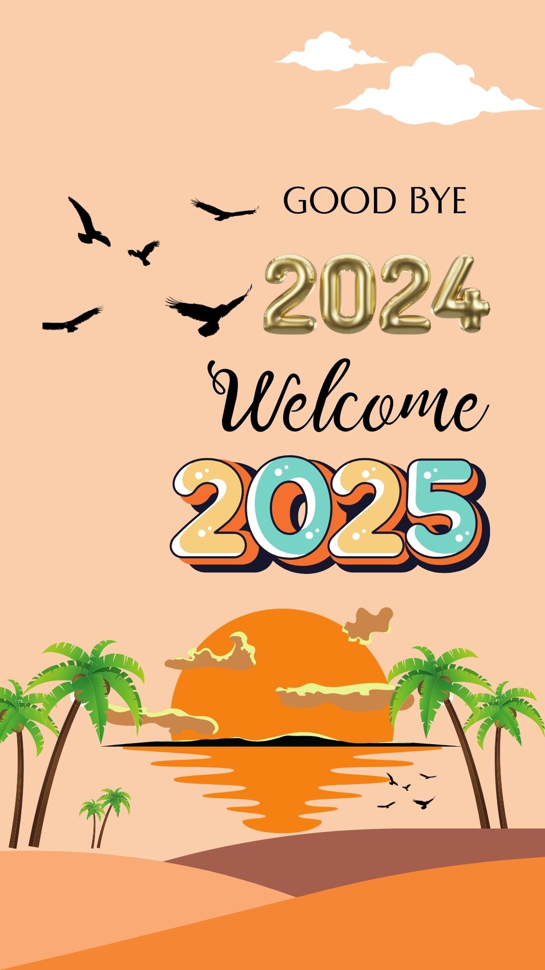 Good Bye 2024 mobile wallpaper)