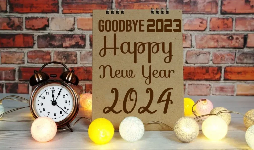 Goodbye 2023, Happy New Year 2024 for Merry Christmas