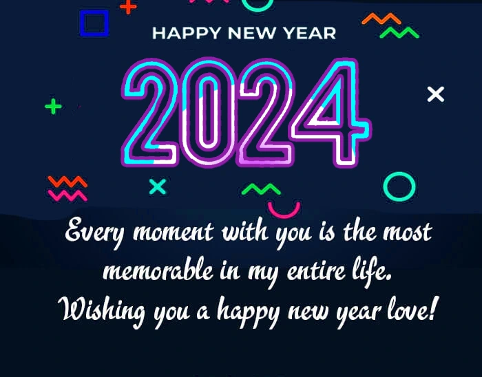 Happy New Year 2024 Love Wishes for soulmate