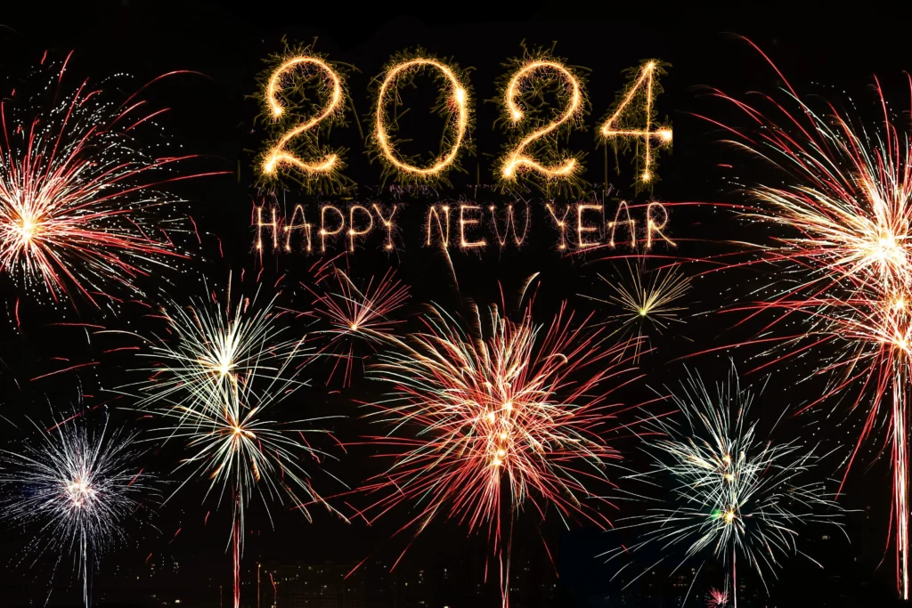 New Year 2024 4K UHD Wallpaper firework image
