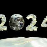 Snow covered earth 2024 New year 4K UHD Wallpaper