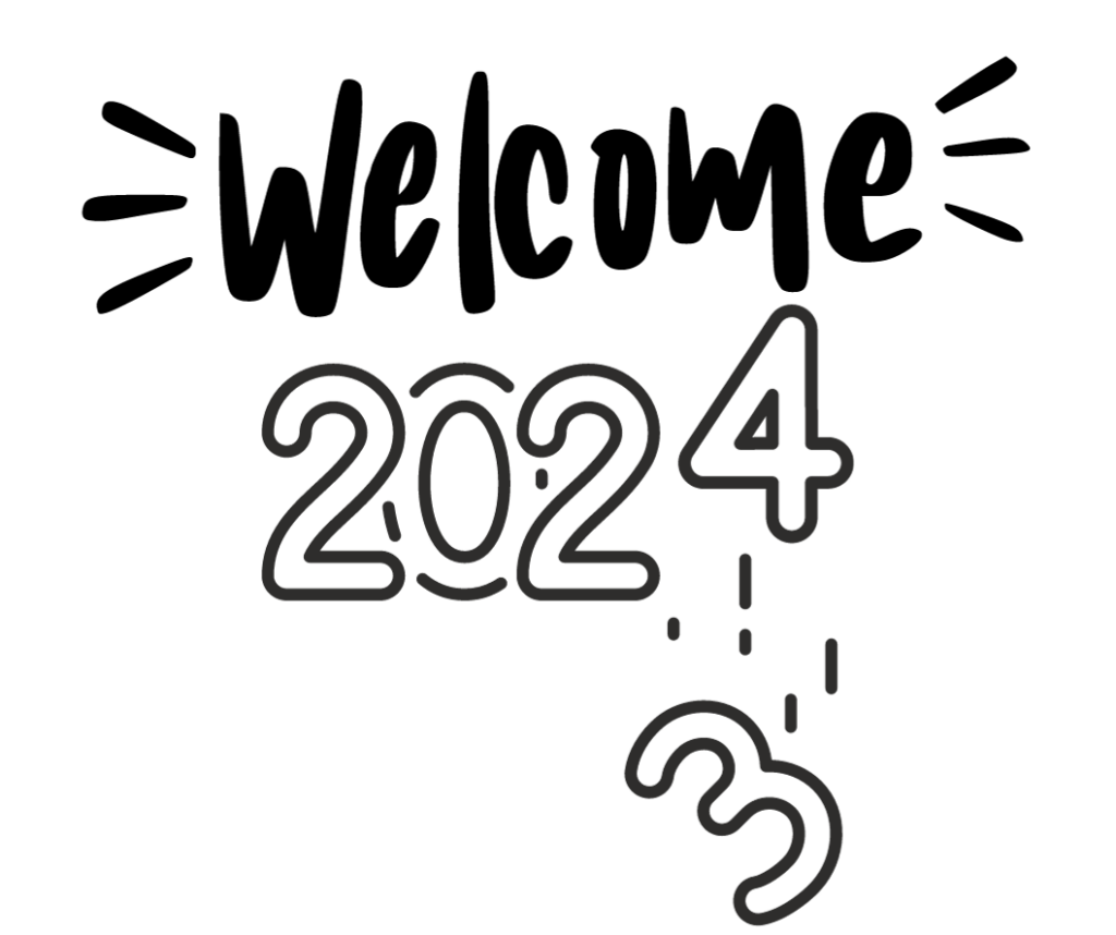 Welcome 2024....3 design (transparent png)