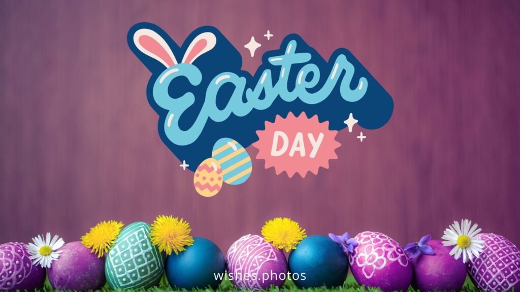 Easter Sunday Wallpaper With Colorful Eggs