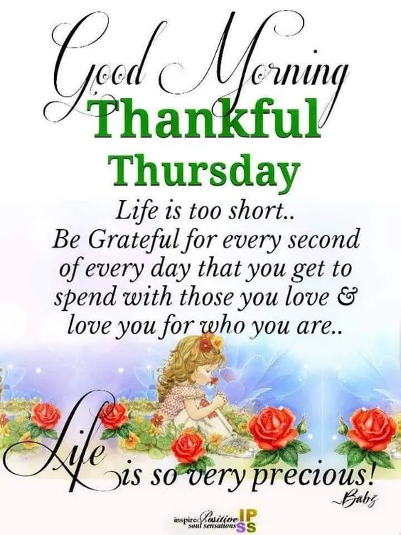 Good Morning Thankful Thursday