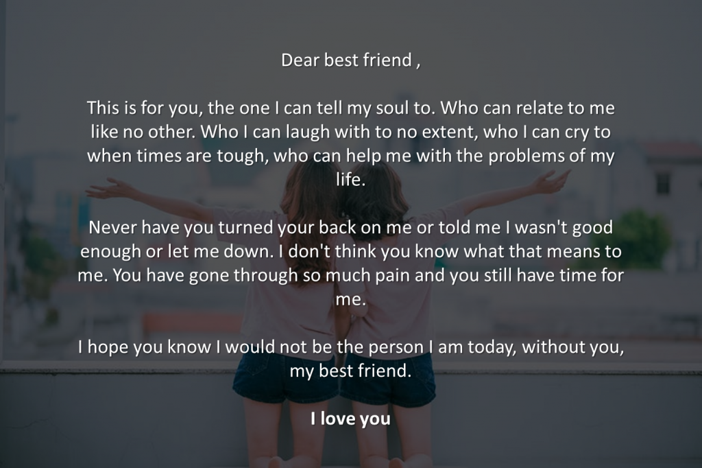 An Emotional Letter To A Best Friend 